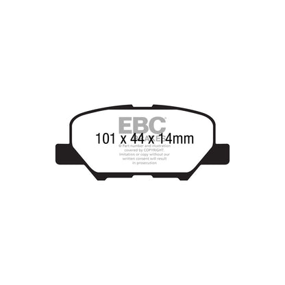 EBC DP22171 Citroen Mazda Mitsubishi Peugeot Greenstuff Rear Brake Pads - Akebono Caliper 2 | ML Performance UK Car Parts