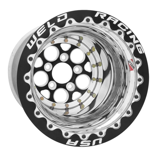 Weld 86B-508208 Magnum Wheel 15x8 5x4.5 ET-13 BS4 Black Center - Polished Shell