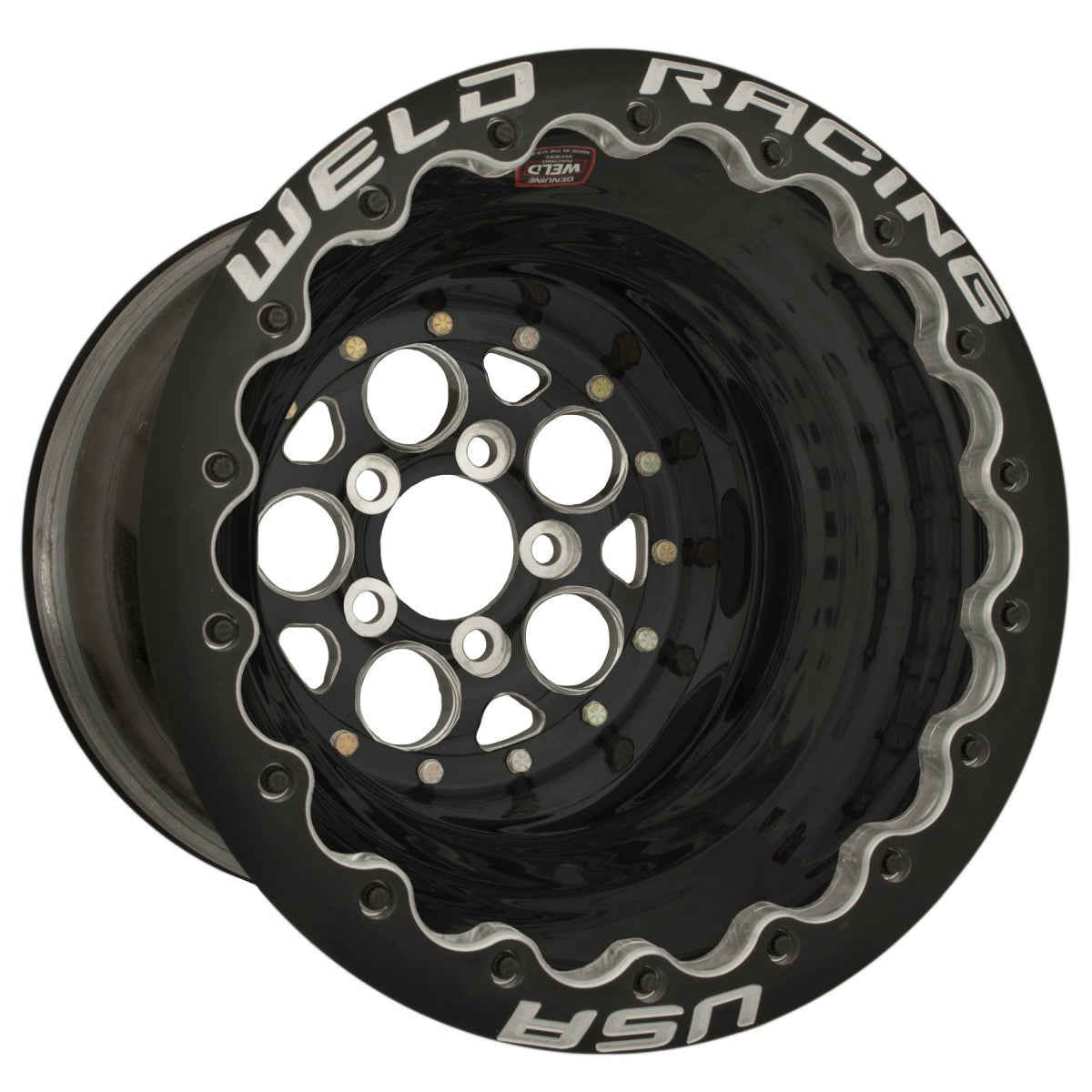 Weld 86B-508206 Magnum Wheel 15x8 5x4.5 ET-38 BS3 Black Center - Polished Shell