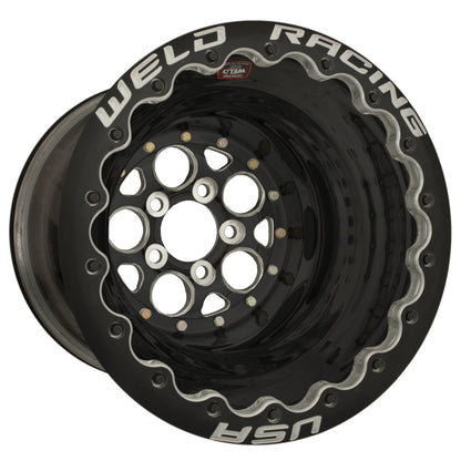 Weld 86B-508206 Magnum Wheel 15x8 5x4.5 ET-38 BS3 Black Center - Polished Shell