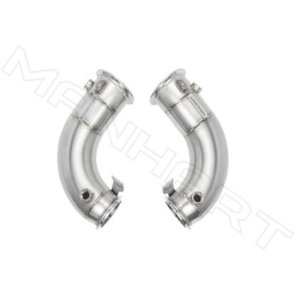 MANHART MH5F9011100_M8 DOWNPIPES RACE FOR BMW F9X M8 (COMPETITION) CAT-REPLACEMENT (PART 1 OF 2)