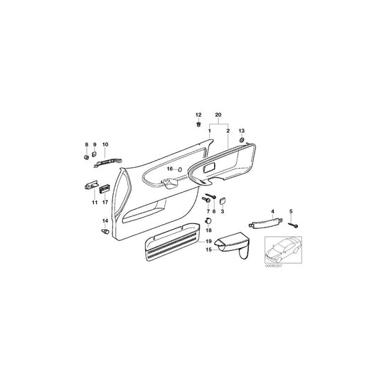 Genuine BMW 51418165656 E36 Door Trim Panel, Front Right SCHWARZ (Inc. 325td, M3 & 323i) | ML Performance UK Car Parts