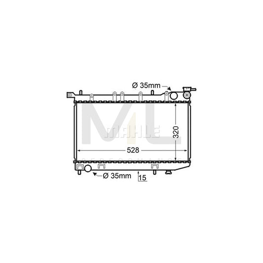 MAHLE ORIGINAL CR 128 000S Engine radiator for NISSAN ALMERA Brazed cooling fins, Manual Transmission | ML Performance Car Parts