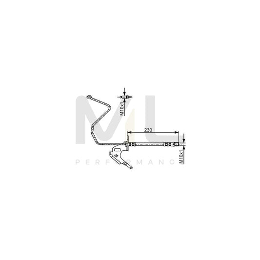 BOSCH 1 987 481 162 Brake Hose 225mm, M10x1 | ML Performance Car Parts