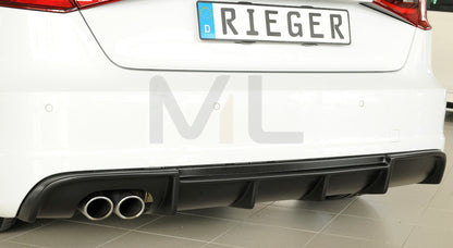 Rieger 00056804 Audi 8V A3 Rear Diffuser 2 | ML Performance UK Car Parts
