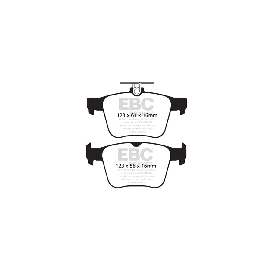 EBC PD11KR627 Audi Cupra Skoda VW Greenstuff Rear Brake Pad & GD Disc Kit - ATE Caliper 2 | ML Performance UK Car Parts