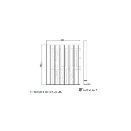 Blue Print ADBP250079 Pollen Filter For Chrysler Pacifica Mpv (Ru)