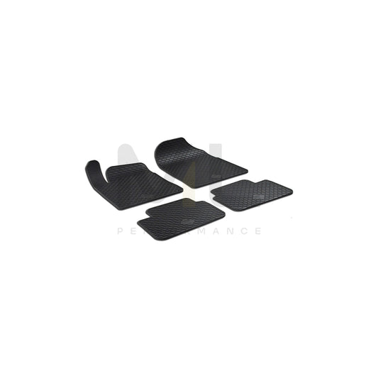 WALSER Tailored 50813 Floor mat set for HYUNDAI i30 Elastomer, Front and Rear, Quantity: 4, Black | ML Performance Car Parts