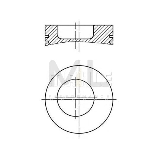 MAHLE ORIGINAL 0435200 Piston 84,45 mm, with piston rings, with piston ring carrier | ML Performance Car Parts