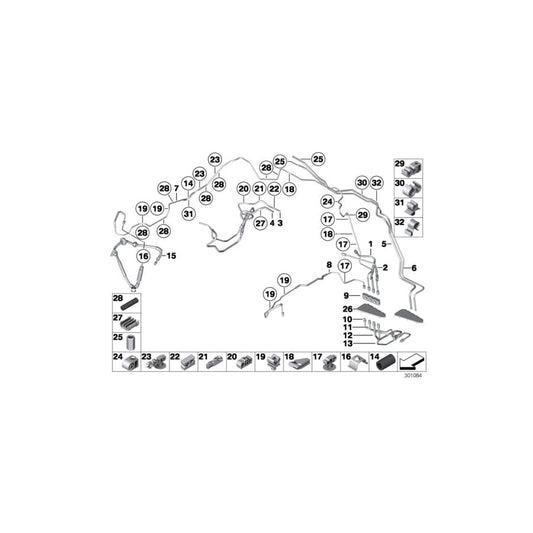 Genuine BMW 34326775102 F03 F11 Pipeline With Pressure Hose M12/M12 (Inc. 550i, 730Ld & 520dX) | ML Performance UK