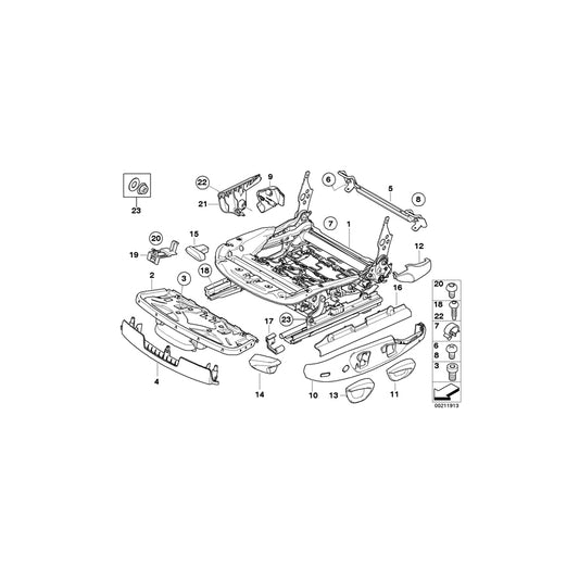 Genuine BMW 52107118423 E91 E84 Seat Mechanism Left (Inc. X1 20iX, X1 20d ed & 123d) | ML Performance UK