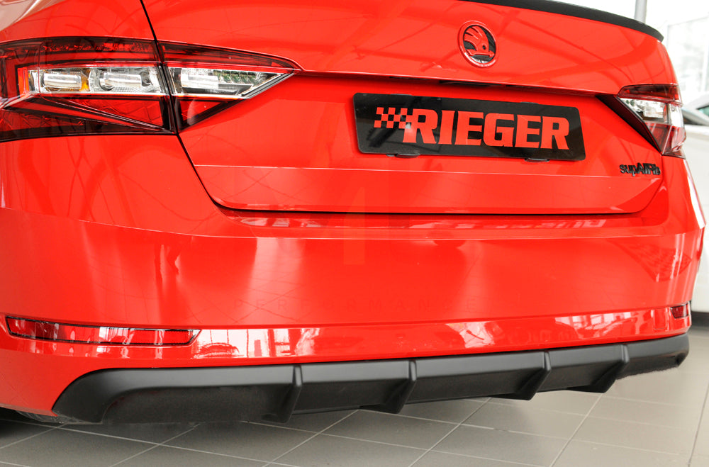 Rieger 00079046 Skoda 3T 3V Superb III Rear Diffuser - RS4-Look 2 | ML Performance UK Car Parts