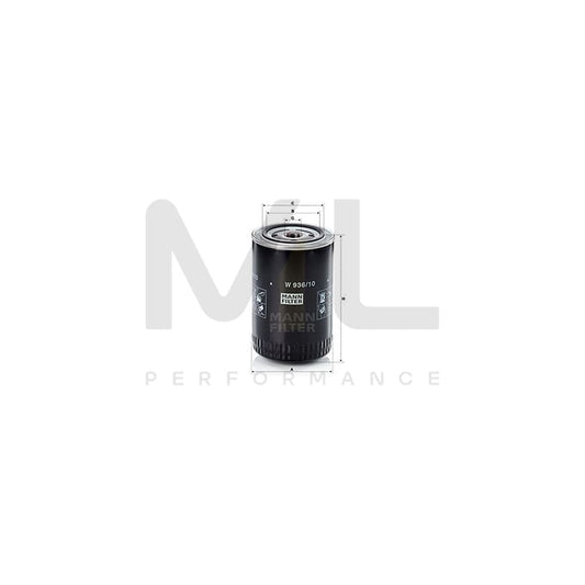 MANN-FILTER W 936/10 Oil Filter Spin-on Filter | ML Performance Car Parts