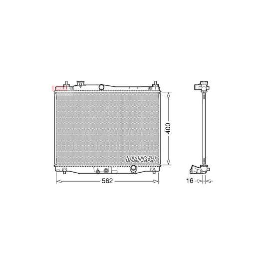 Denso DRM40047 Drm40047 Engine Radiator For Honda Jazz Hatchback (Gk) | ML Performance UK