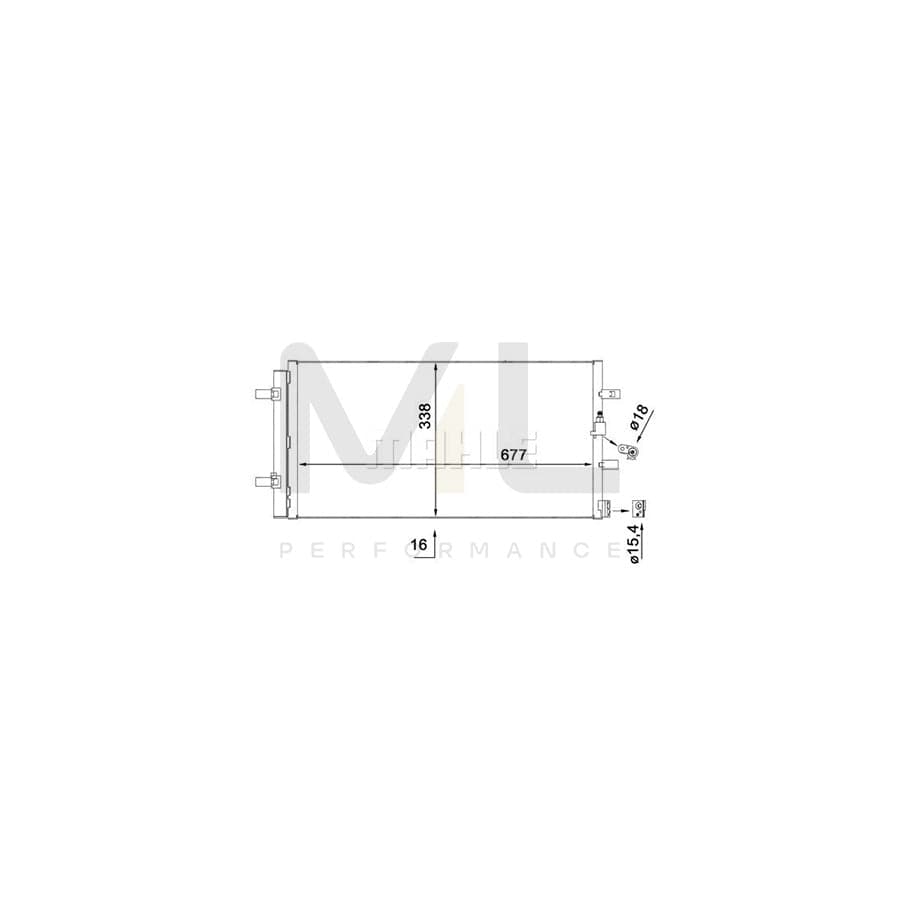 MAHLE ORIGINAL AC 102 000S Air conditioning condenser with dryer | ML Performance Car Parts