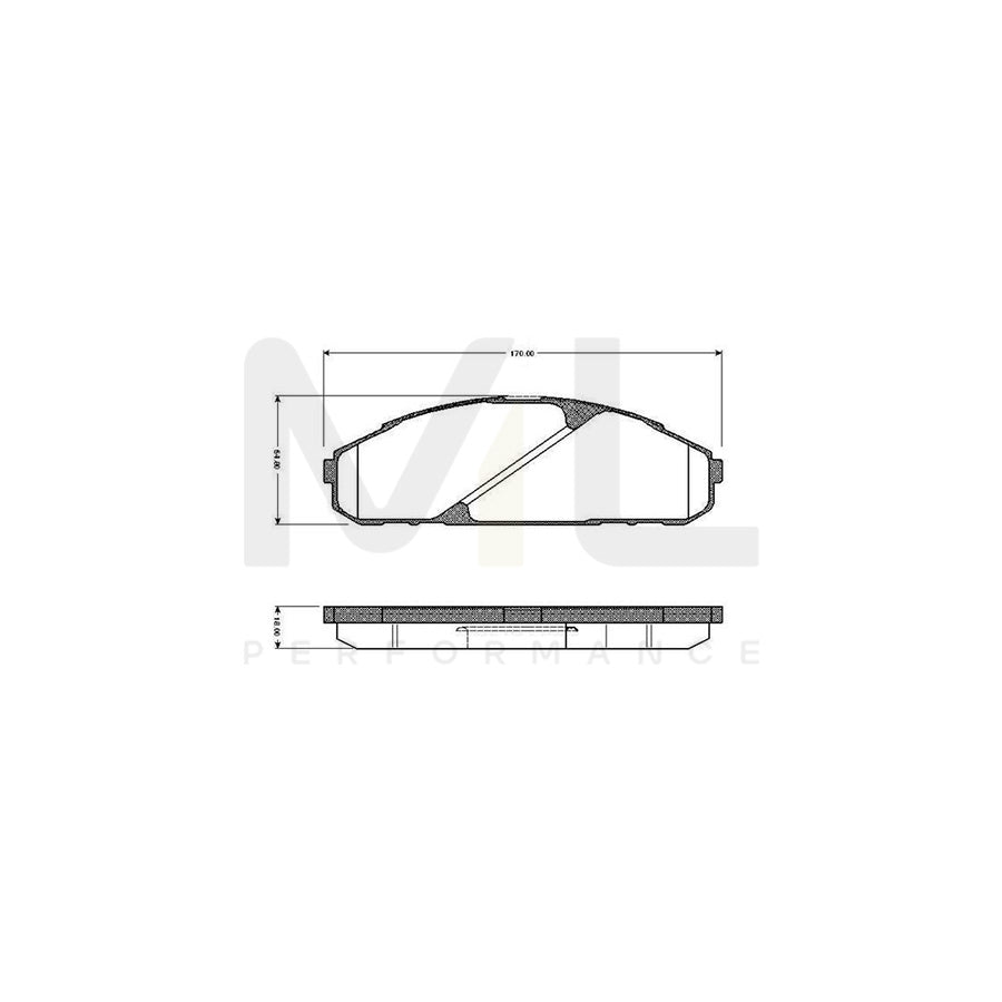 Bosch 0986Tb2717 Brake Pad Set Excl. Wear Warning Contact  | ML Performance Car Parts