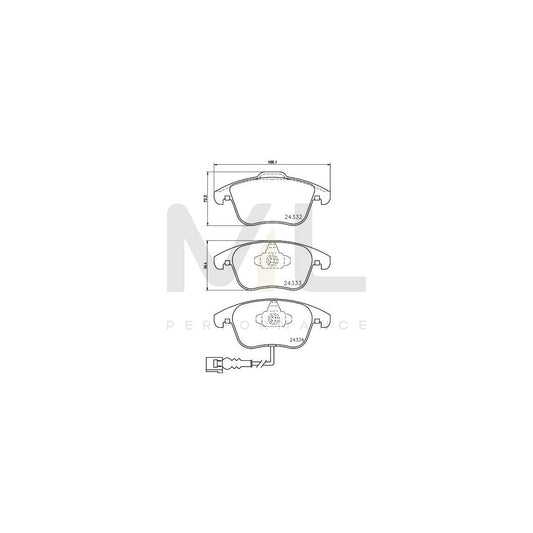 Hella 8DB 355 014-031 Brake Pad Set With Integrated Wear Warning Contact | ML Performance Car Parts