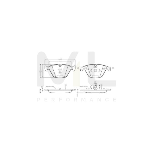 Bosch 0986Tb3134 Brake Pad Set Excl. Wear Warning Contact  | ML Performance Car Parts