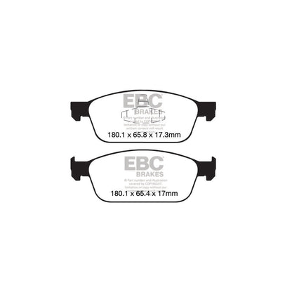 EBC PD13KF308 Ford Yellowstuff Front Brake Pad & GD Disc Kit - ATE Caliper (Inc. Focus Mk3 & Kuga Mk2) 2 | ML Performance UK Car Parts