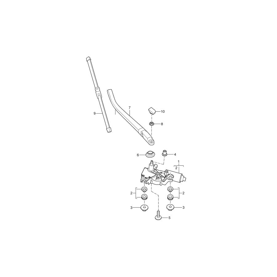 Genuine Porsche Wiper Blade Rear Porsche 987C Cayman / 997 | ML Performance UK Car Parts