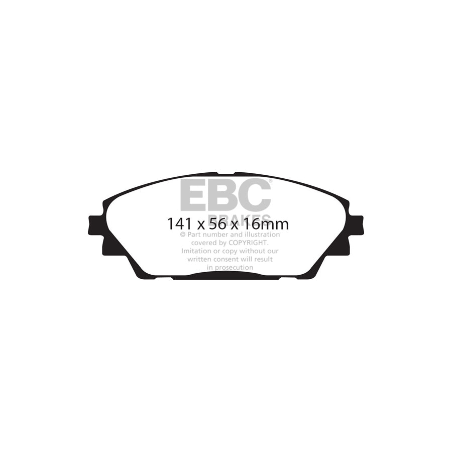 EBC DP22185 Mazda Greenstuff Front Brake Pads - ATE Caliper (Inc. Mazda 3, CX-3, CX-30) 2 | ML Performance UK Car Parts