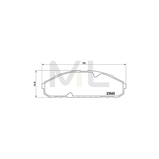 Brembo P 56 072 Brake Pad Set For Nissan Patrol Gr Iv Off-Road (Y60, Gr) Excl. Wear Warning Contact | ML Performance Car Parts