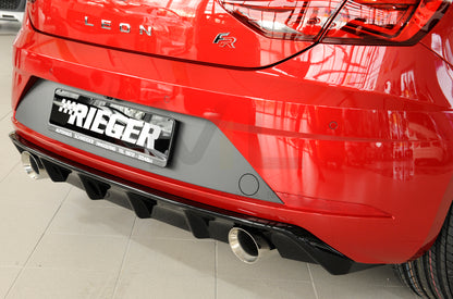 Rieger 00088133 SEAT 5F Leon FR Rear Diffuser 8 | ML Performance UK Car Parts