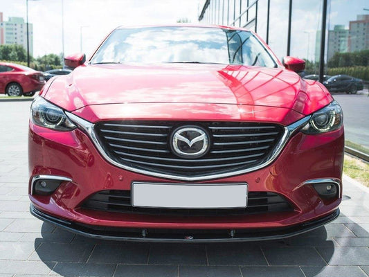 Maxton Design MA-6-3F-FD1T Front Splitter V.1 Mazda 6 Gj (MK3) Facelift | ML Performance UK Car Parts