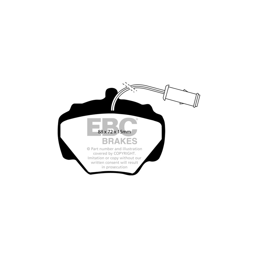EBC DP6663 Land Rover Greenstuff Rear Brake Pads - Lockheed Caliper (Inc. Discovery 1 & Range Rover) 2 | ML Performance UK Car Parts