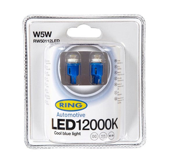RING RW50112LED 12V LED (501-W5W) 35lm 12000K Cool Blue Capless W2.1 x 9.5d Side & Tail/Interior | ML Performance