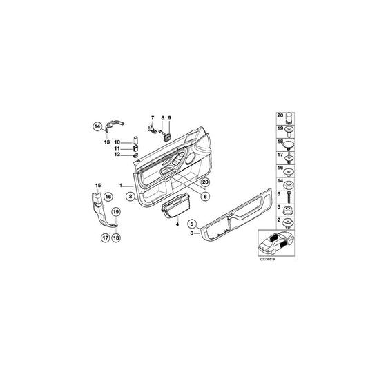 Genuine BMW 51418226972 E38 Door Trim Panel, Front Right SANDBEIGE (Inc. 740d, 728iL & 740iL) | ML Performance UK Car Parts