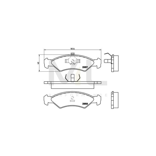 Brembo P 24 016 Brake Pad Set For Ford Fiesta Excl. Wear Warning Contact | ML Performance Car Parts