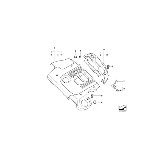 Genuine BMW 11147787330 E46 Cover, Acoustic (Inc. 320td, 320Cd & 318d) | ML Performance UK Car Parts