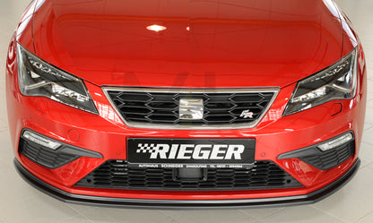Rieger 00027030 SEAT 5F Front Splitter (Leon FR & Leon Cupra) 4 | ML Performance UK Car Parts
