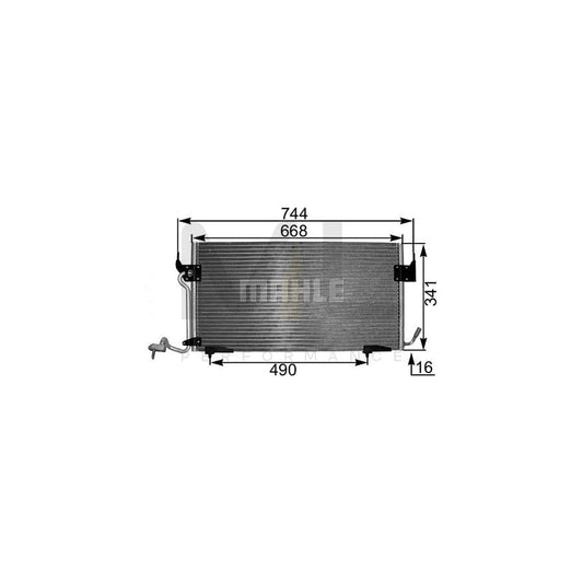 MAHLE ORIGINAL AC 342 000S Air conditioning condenser without dryer | ML Performance Car Parts