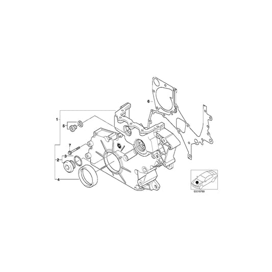 Genuine BMW 11147786874 E65 E46 E53 Timing Case Cover, Bottom (Inc. 320td, X5 3.0d & 525d) | ML Performance UK Car Parts