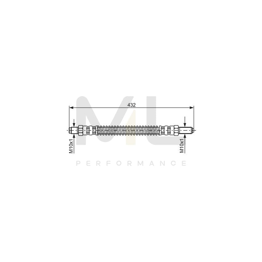 BOSCH 1 987 476 584 Brake Hose 395mm | ML Performance Car Parts