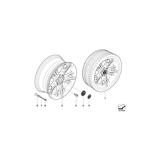 Genuine BMW 36116777773 E85 E86 Light Alloy Rim 8JX18 ET:47 (Inc. Z4 2.2i, Z4 3.0i & Z4 3.0si) | ML Performance UK