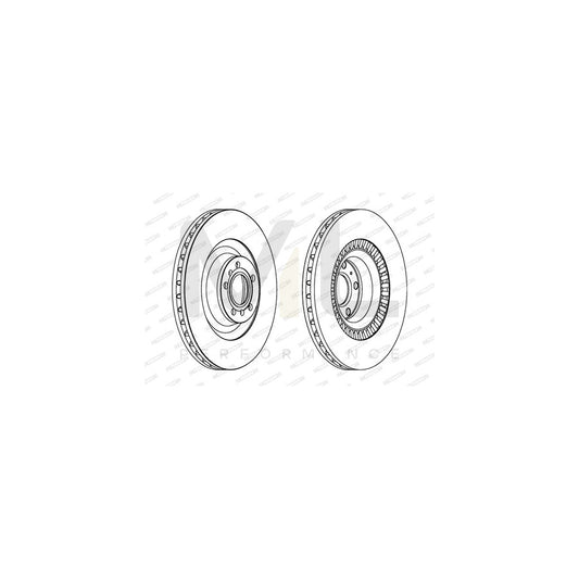 FERODO PREMIER DDF1572C-1 Brake Disc Vented, Coated, with bolts/screws | ML Performance Car Parts