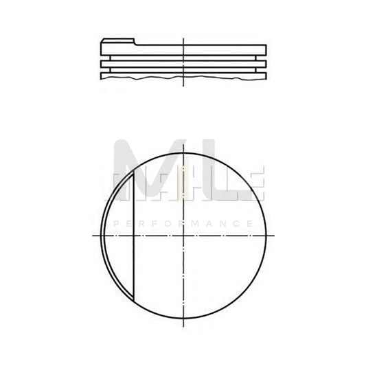 MAHLE ORIGINAL 034 53 02 Piston 81,51 mm, with piston rings | ML Performance Car Parts