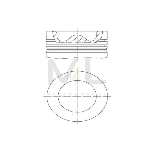 MAHLE ORIGINAL 011 PI 00109 002 Piston 83,5 mm, with cooling duct, with piston ring carrier | ML Performance Car Parts