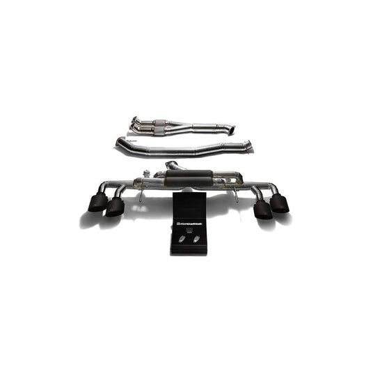 Armytrix NI35T-F NI35T-QT11M Titanium Valvetronic 90mm Exhaust System w/Race Y-Pipe & Nissan GT-R R35 2009-2021 with Quad Matte Black 5"  | ML Performance UK UK Car Parts