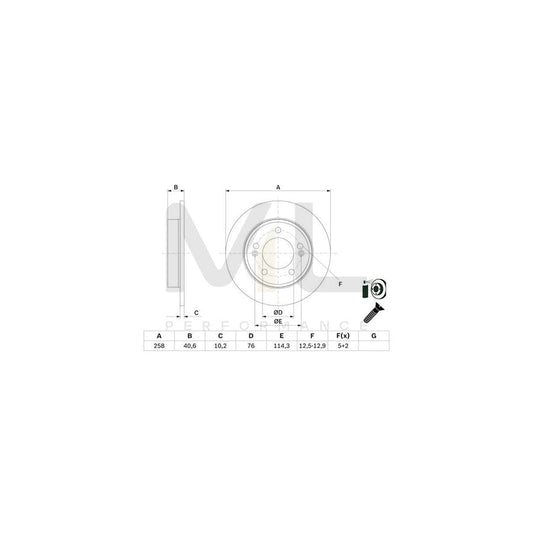 BOSCH 0 986 479 E68 Brake Disc Solid, Coated, with bolts/screws | ML Performance Car Parts