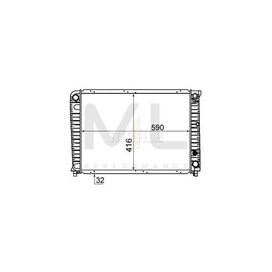 MAHLE ORIGINAL CR 654 000S Engine radiator Brazed cooling fins, Automatic Transmission | ML Performance Car Parts
