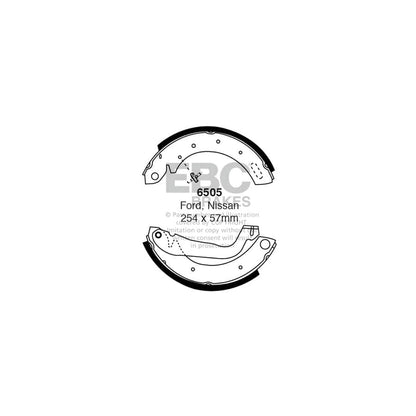 EBC 6505 Ford Ldv Nissan Rear Brake Shoes 1 | ML Performance UK Car Parts