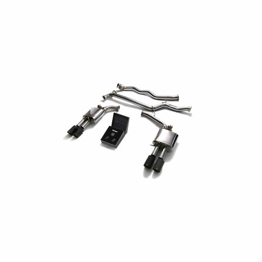Armytrix AUB84-QS11M Valvetronic Exhaust System Audi A4 | A5 B8 2008-2015 with Quad Matte Black 3.5"  | ML Performance UK UK Car Parts