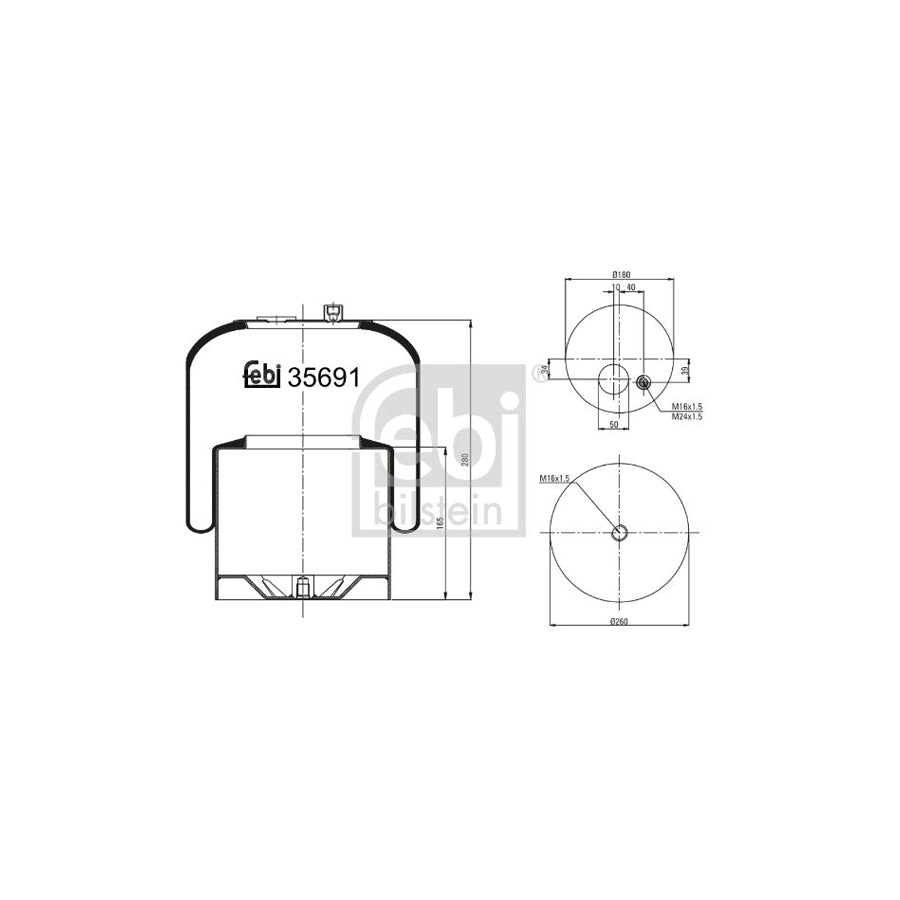 Febi Bilstein 35691 Boot, Air Suspension