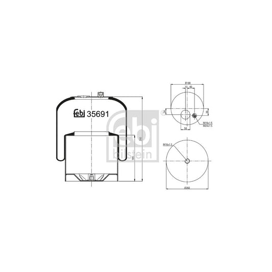 Febi Bilstein 35691 Boot, Air Suspension