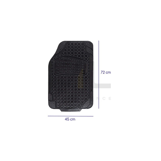 ALCA Universal fit, CarProtect, Driver+Passenger 732020 Floor mat set Elastomer, Front, Quantity: 2, Black | ML Performance Car Parts