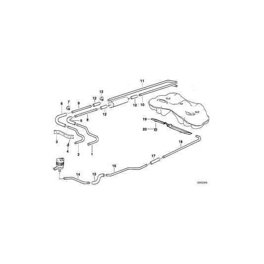 Genuine BMW 16111182118 E38 Rear Fuel Feed Line (Inc. 740i, 735i & 730i) | ML Performance UK Car Parts